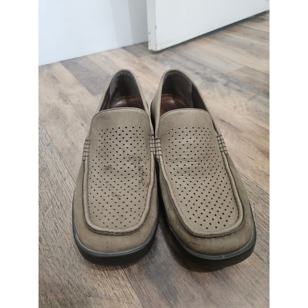 Ecco Walker 43 Mephisto Mens Loafers Olive Green Nubuck Slip On Shoes 9.5 US